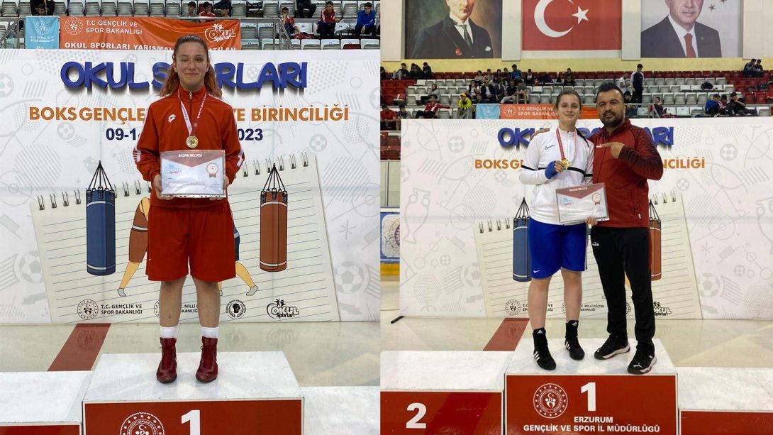 Okul Sporları Gençler B Türkiye Boks Şampiyonasında Kırşehir'den Türkiye Şampiyonları