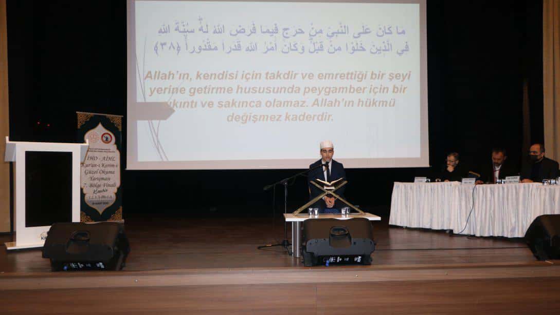 Genç Sedâ Kur'an-ı Kerim-i Güzel Okuma Yarışması 7. Bölge Finali Kırşehir'de Yapıldı